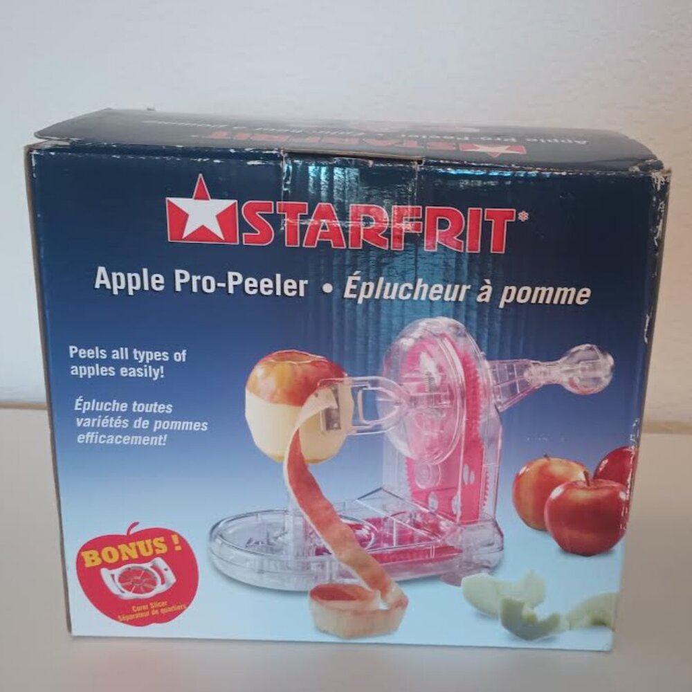 STARFRIT APPLE PRO-PEELER WITH BONUS CORER SLICER NEW IN ORIGINAL BOX